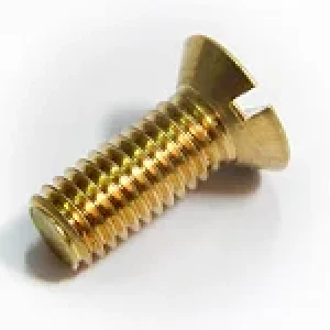 Parafuso Rosca Máquina Chata Fenda M8 x 20 Latão (Embalagem 6 peças)